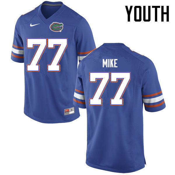 Youth Florida Gators #77 Andrew Mike College Football Jerseys Sale-Blue